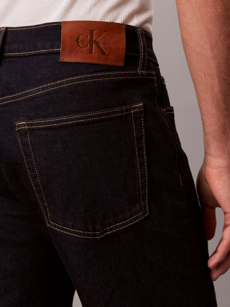 Denim Blugi Drepti Clasici Cu Cusaturi Evidentiate  Barbati