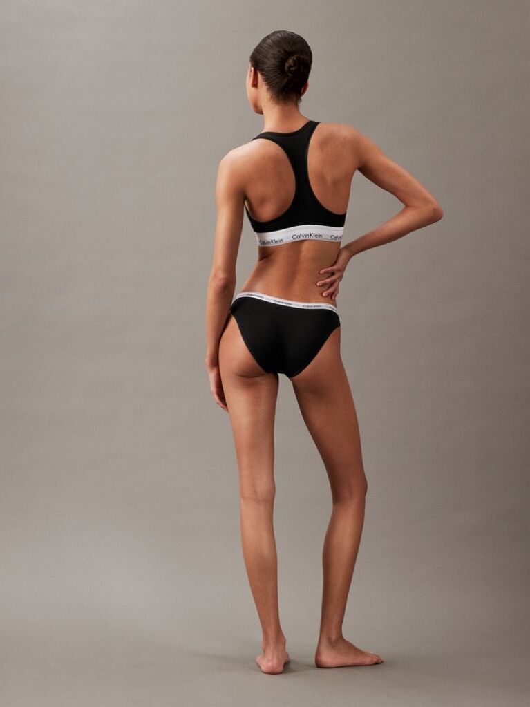Negru Set 3 Slipuri Tip Bikini Cu Talie Joasa  Femei