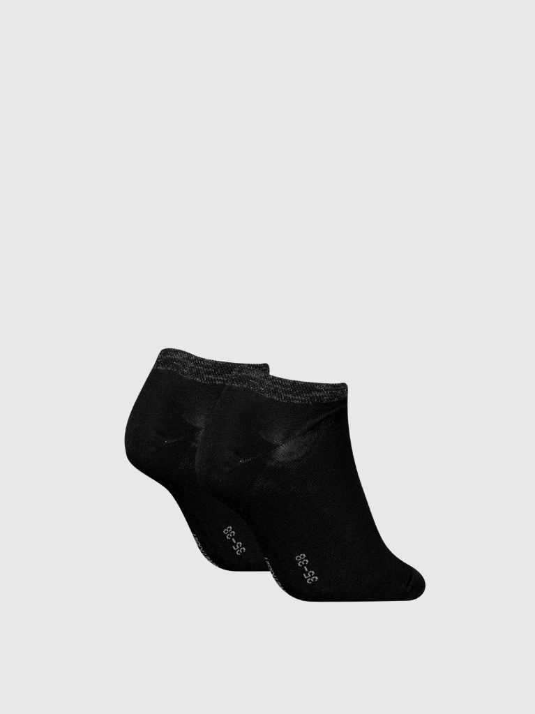 Negru Set 2 Perechi Sosete Scurte  Femei
