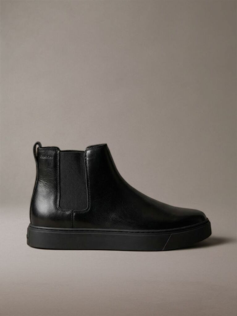 Negru Ghete Chelsea Din Piele Cu Talpa Hibrida Cupsole  Barbati