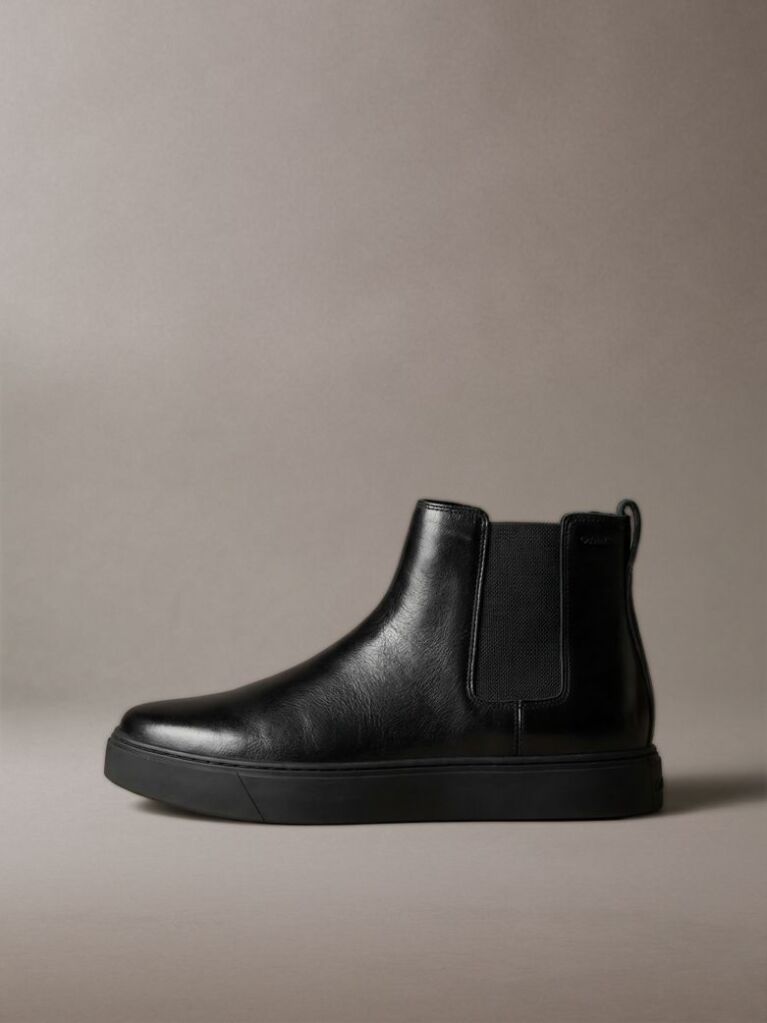 Negru Ghete Chelsea Din Piele Cu Talpa Hibrida Cupsole  Barbati