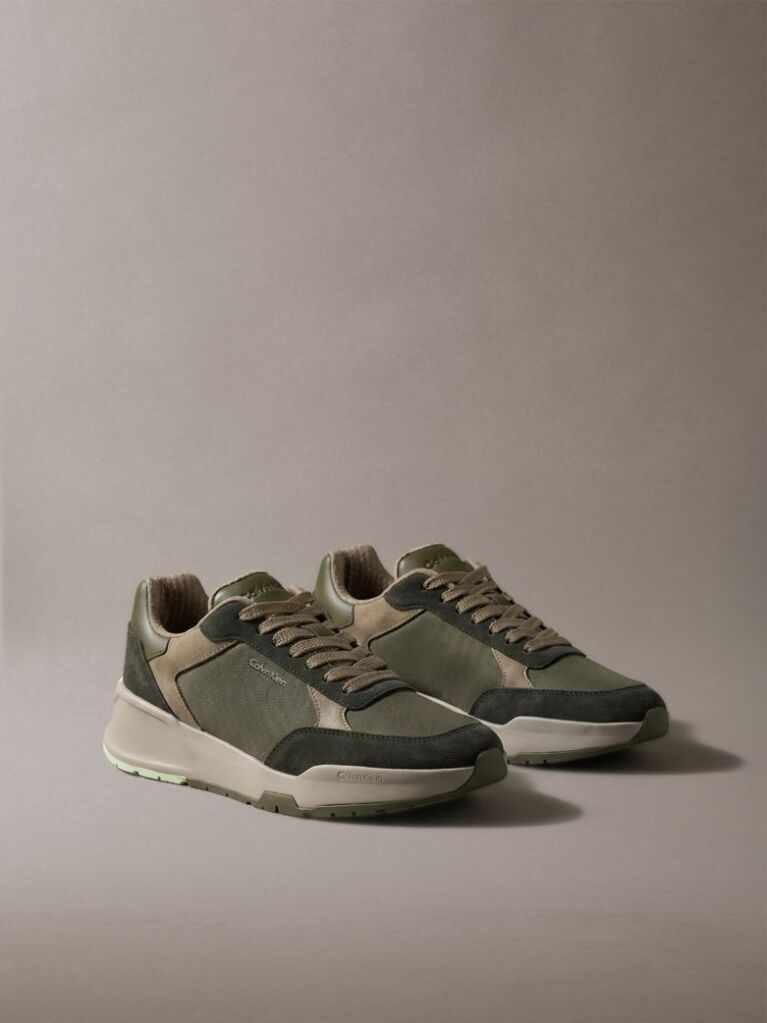 Verde Adidasi Dad Chunky Din Piele Intoarsa  Barbati