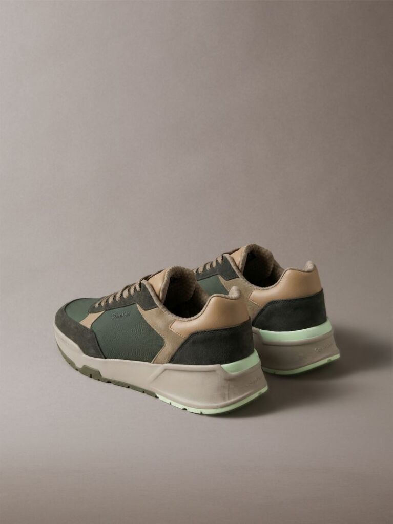 Verde Adidasi Dad Chunky Din Piele Intoarsa  Barbati