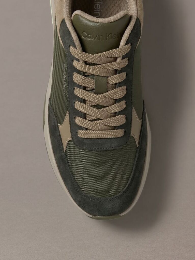 Verde Adidasi Dad Chunky Din Piele Intoarsa  Barbati