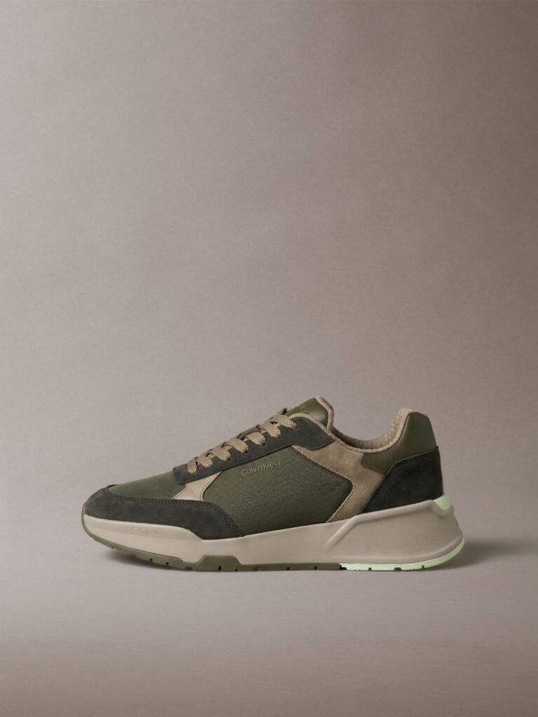 Verde Adidasi Dad Chunky Din Piele Intoarsa  Barbati