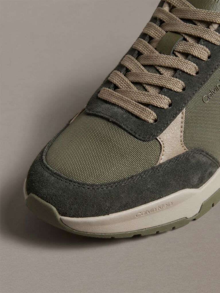 Verde Adidasi Dad Chunky Din Piele Intoarsa  Barbati