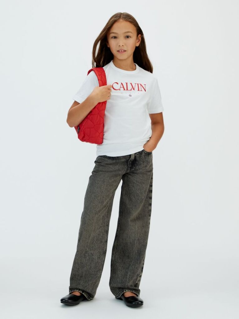 White Logo T-Shirt  Girls