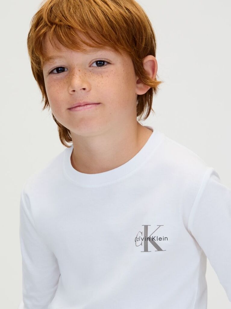 Alb Tricou Pentru Copii Cu Maneca Lunga  Copii Unisex