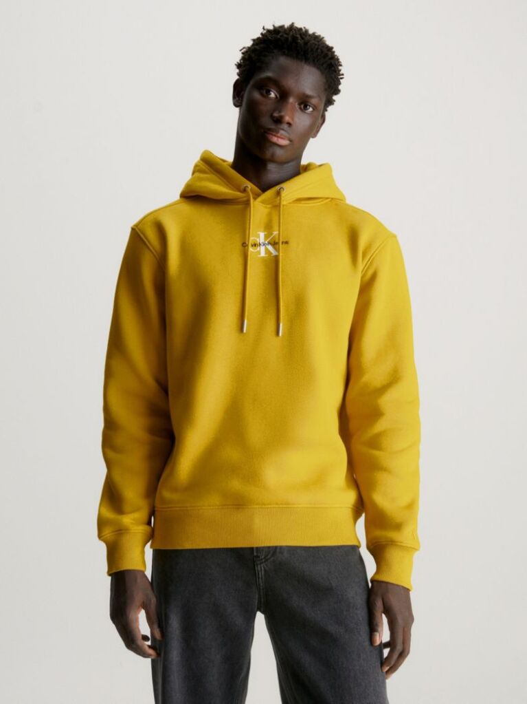 Yellow Monogram Hoodie  Men