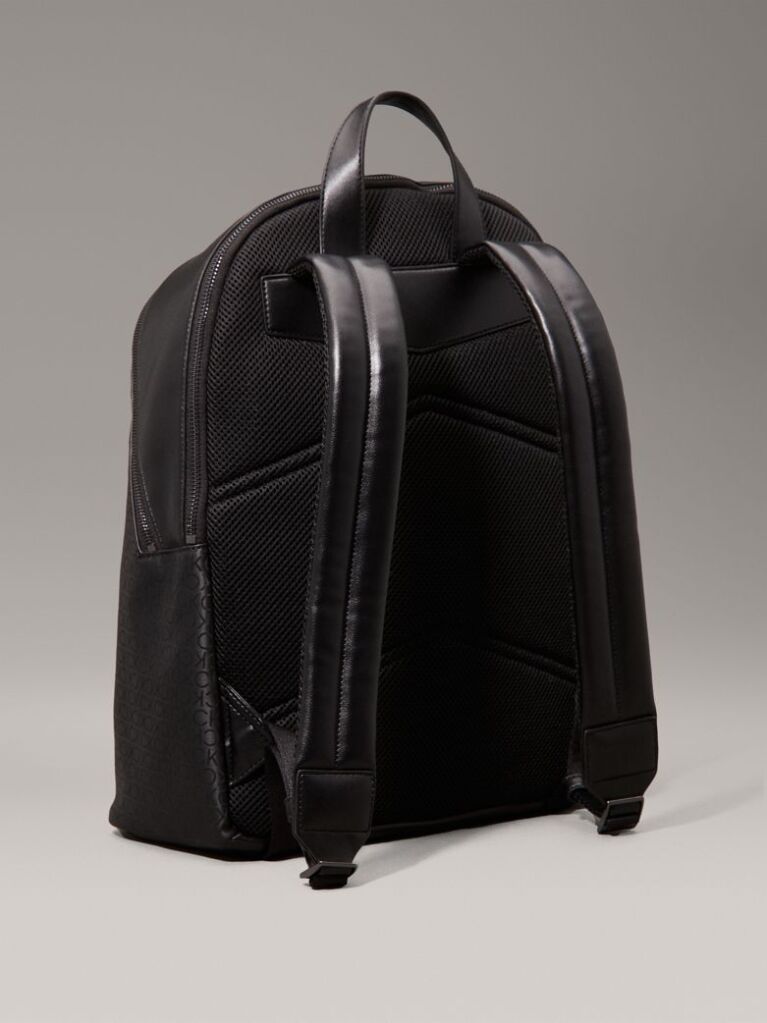Black Logo Backpack  Men