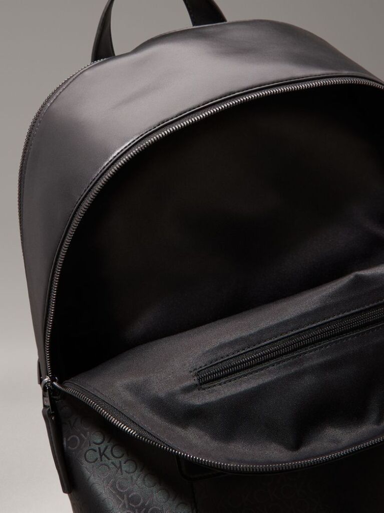 Black Logo Backpack  Men