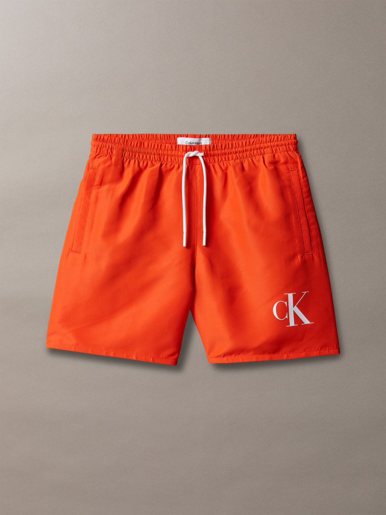 Rosu Pantaloni Scurti De Baie Pentru Baieti - CK Monogram  Baieti