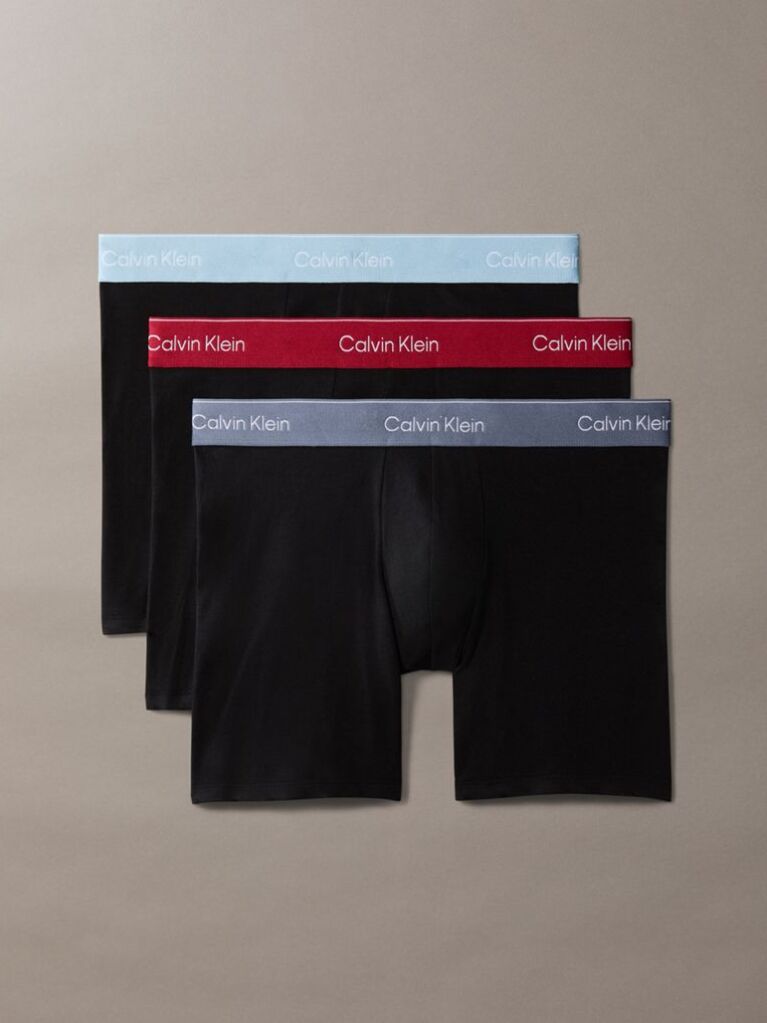 Negru Set 3 Boxeri Tip Slip – Icon Cotton Stretch  Barbati