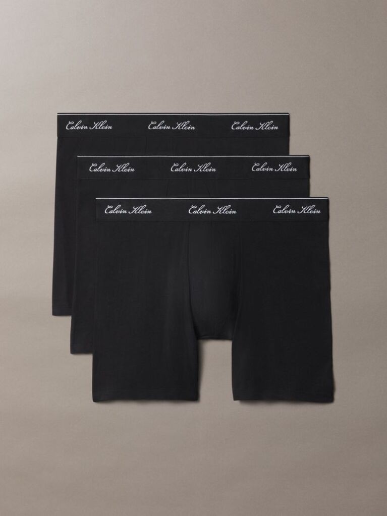 Negru Set De 3 Perechi De Boxeri - Icon Cotton Stretch  Barbati