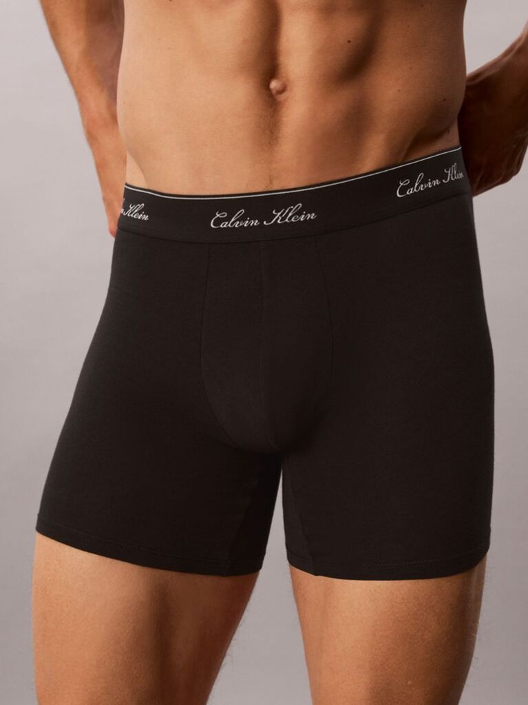Negru Set De 3 Perechi De Boxeri - Icon Cotton Stretch  Barbati