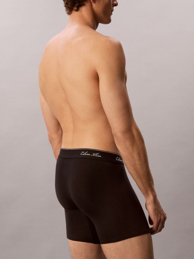 Negru Set De 3 Perechi De Boxeri - Icon Cotton Stretch  Barbati