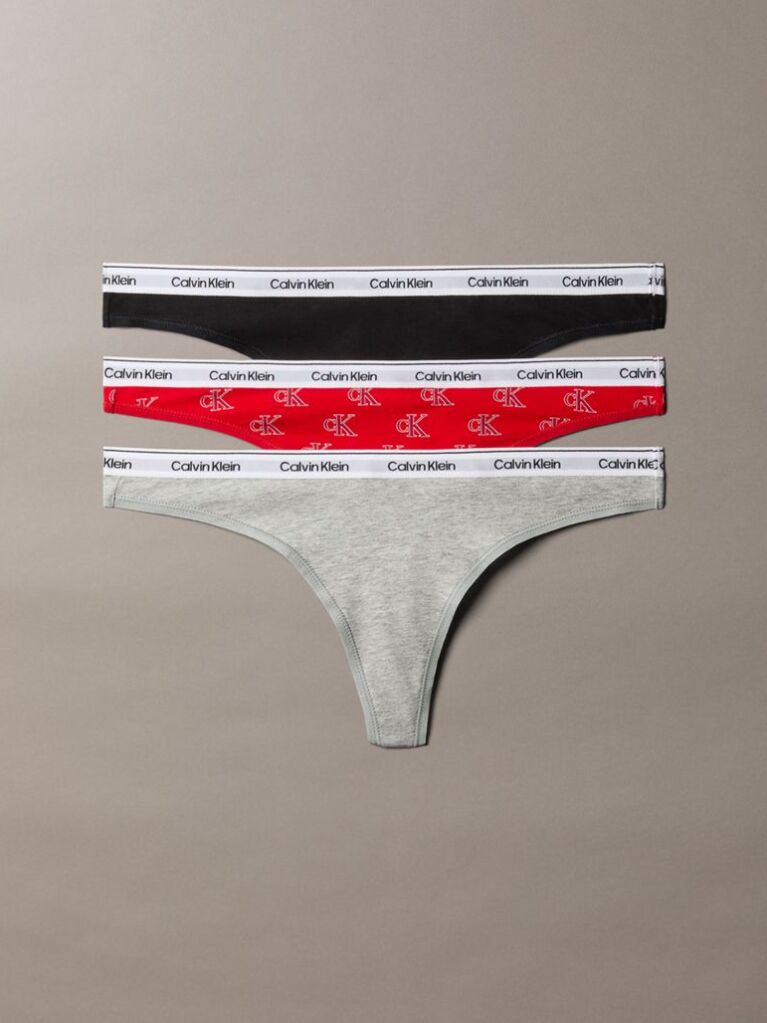 Multi Set De 3 Perechi De Chiloti Tanga Cu Talie Joasa - Icon Logo  Femei