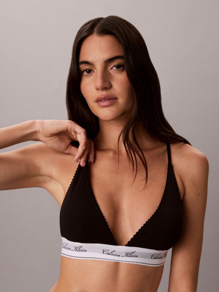 Negru Sutien Triunghi - Icon Cotton Modal  Femei