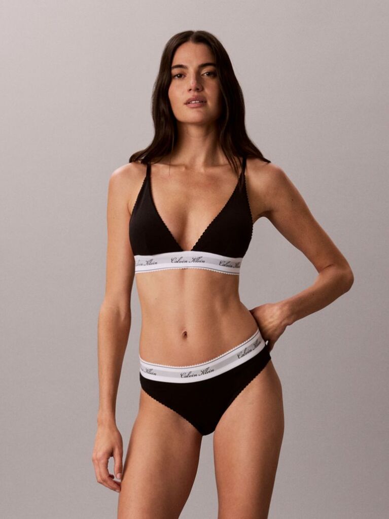 Negru Sutien Triunghi - Icon Cotton Modal  Femei