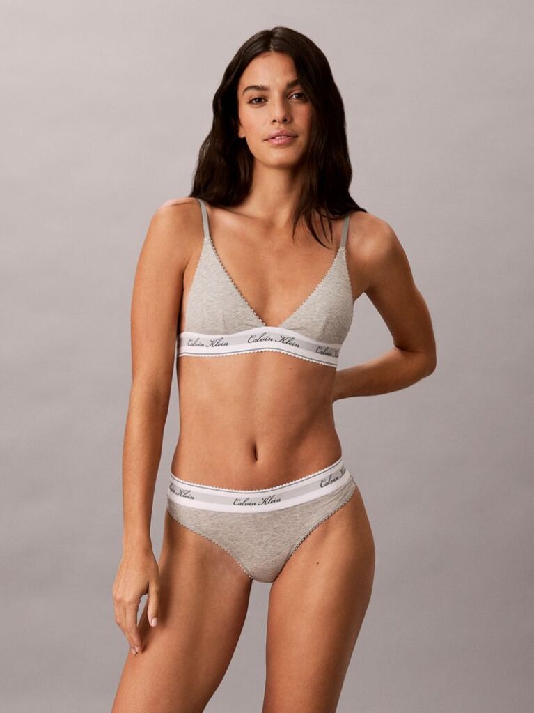 Gri Chiloti Tanga - Icon Cotton Modal  Femei