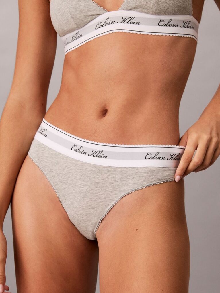 Gri Chiloti Tanga - Icon Cotton Modal  Femei