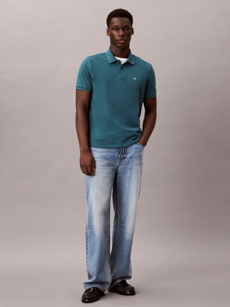 Green Cotton Piqué Polo Shirt  Men