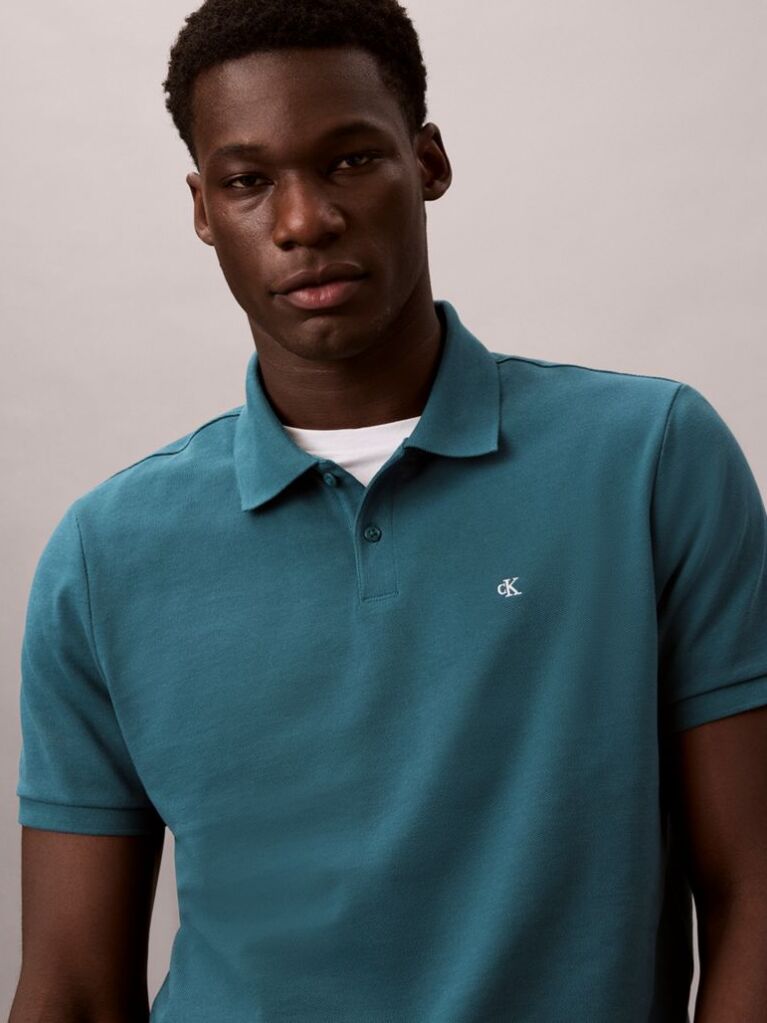 Green Cotton Piqué Polo Shirt  Men