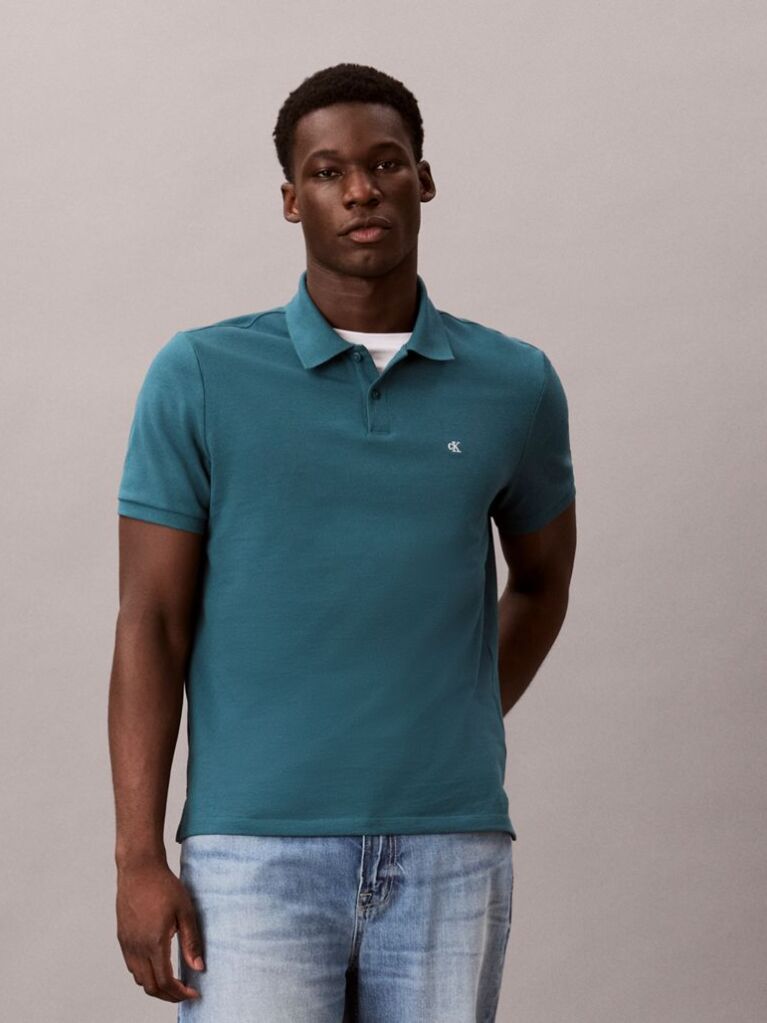 Green Cotton Piqué Polo Shirt  Men