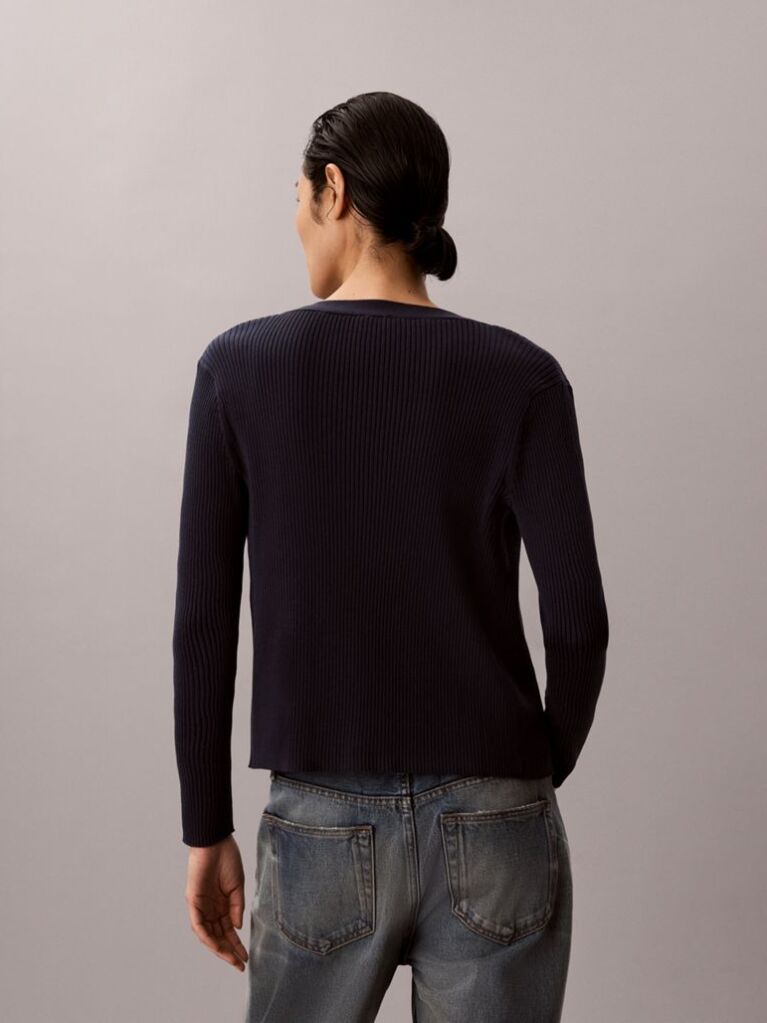 Albastru Set Cardigan Cu Maneca Lunga Si Maiou Reiat  Femei