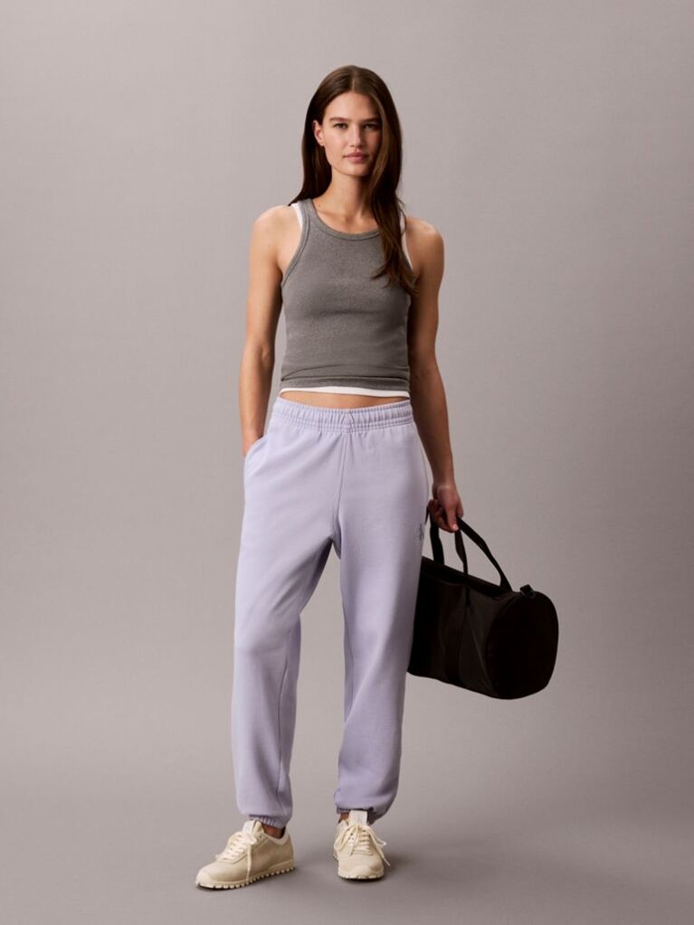Purple Cotton Terry Monogram Joggers  Women