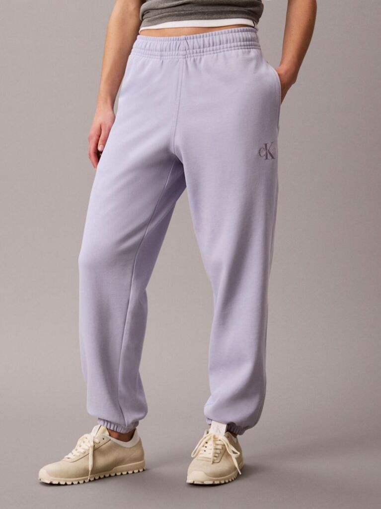 Purple Cotton Terry Monogram Joggers  Women