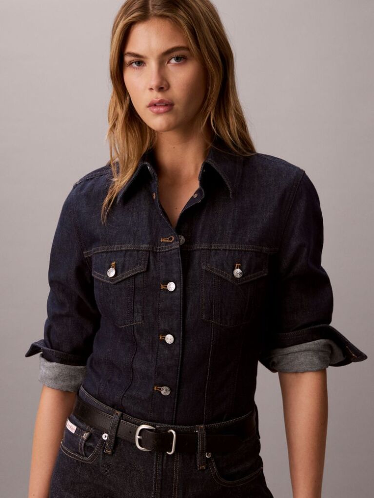 Denim Camasa Din Denim In Stil Trucker  Femei