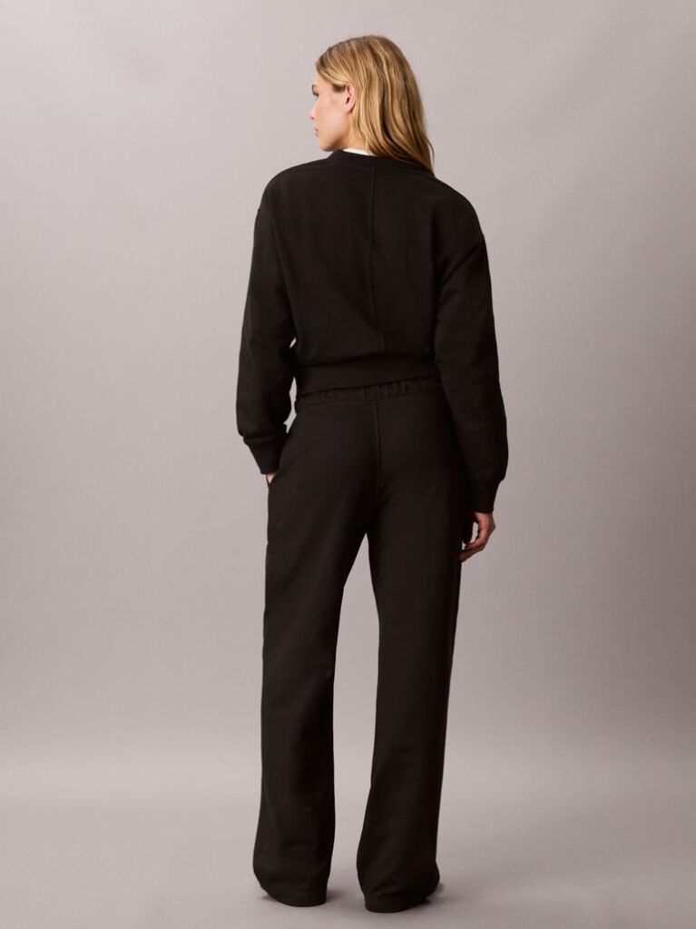 Negru Pantaloni De Trening Din Terry Cu Logo Grafic  Femei
