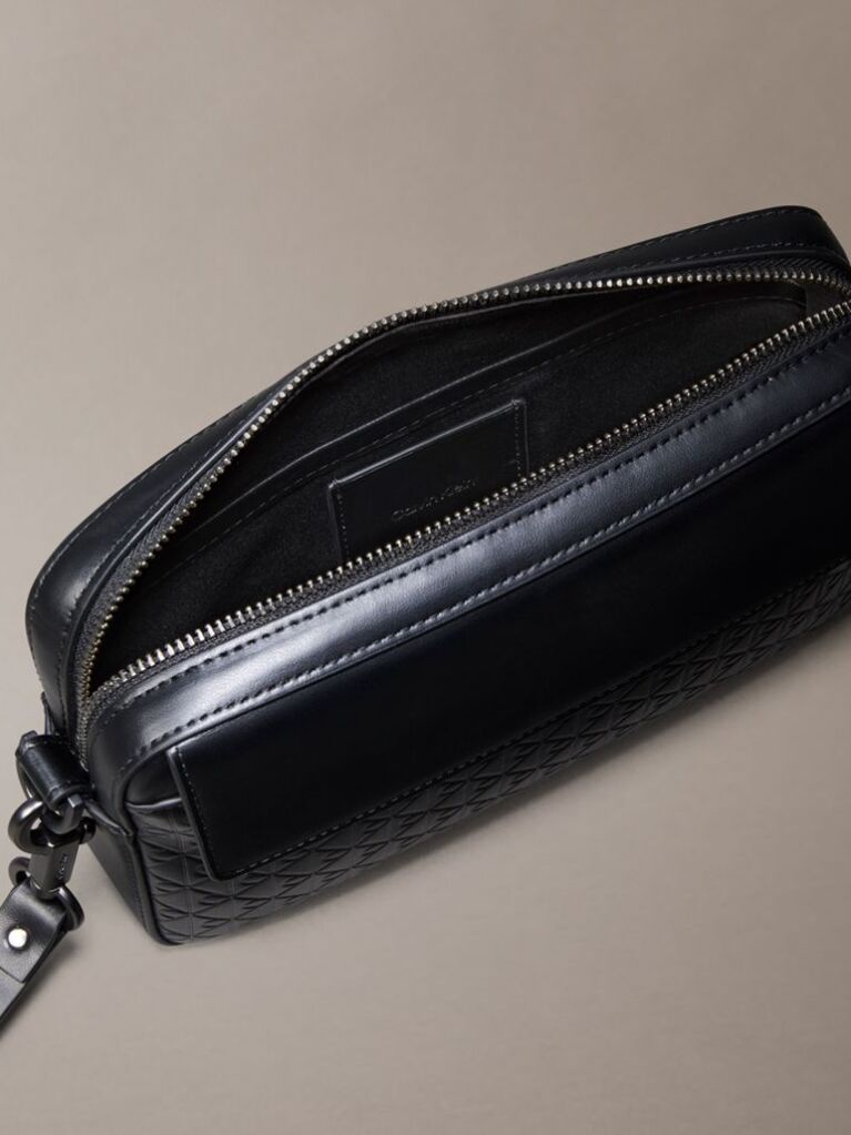 Black Allover Emblem Logo Card Holder and Pouch  Men