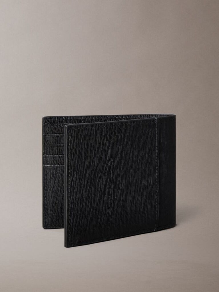 Negru Portofel Billfold Din Piele Saffiano  Barbati
