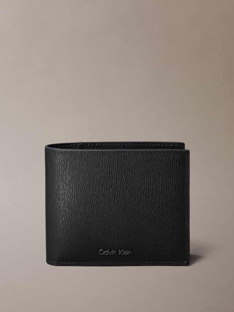 Negru Portofel Billfold Din Piele Saffiano  Barbati