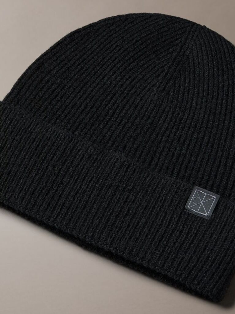 Negru Caciula Din Casmir Cu Logo  Barbati