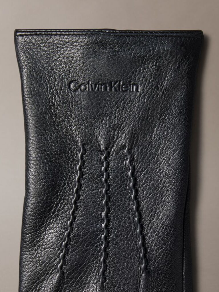 Negru Manusi Din Piele Nappa Fina Compatibile Cu Ecranele Tactile  Barbati