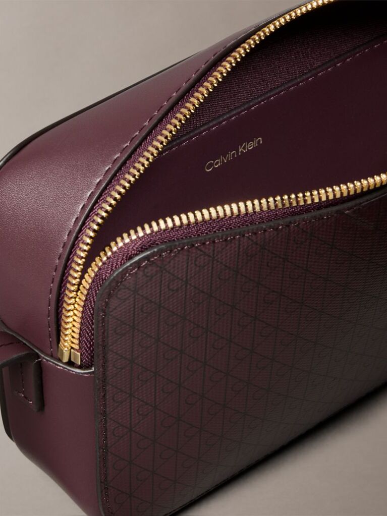 Rosu Geanta Tip Camera Din Jacquard Cu Monograma Logo Integral  Femei