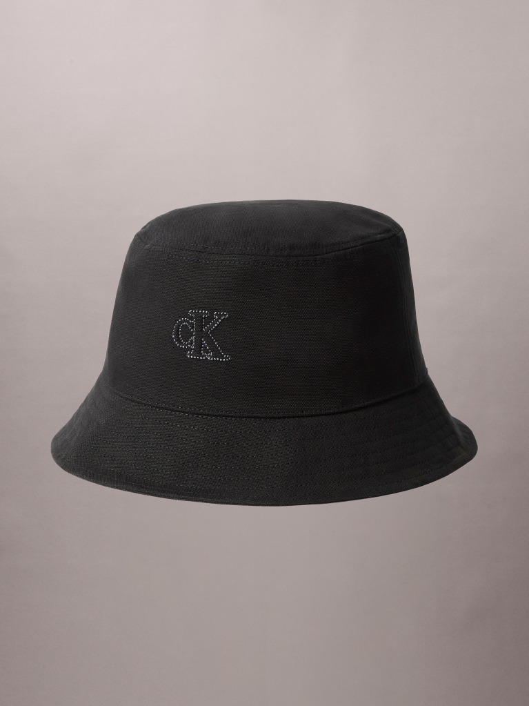 Negru Palarie Tip Bucket Din Canvas Cu Logo Semnatura  Femei