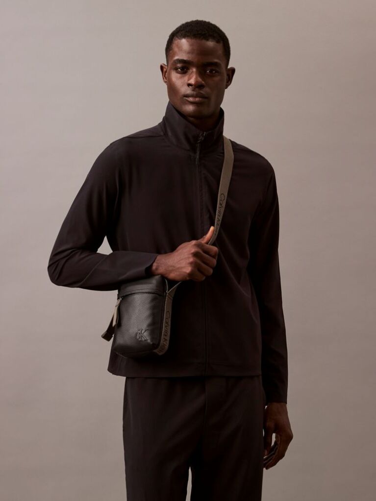 Black Small Reporter Bag  Men