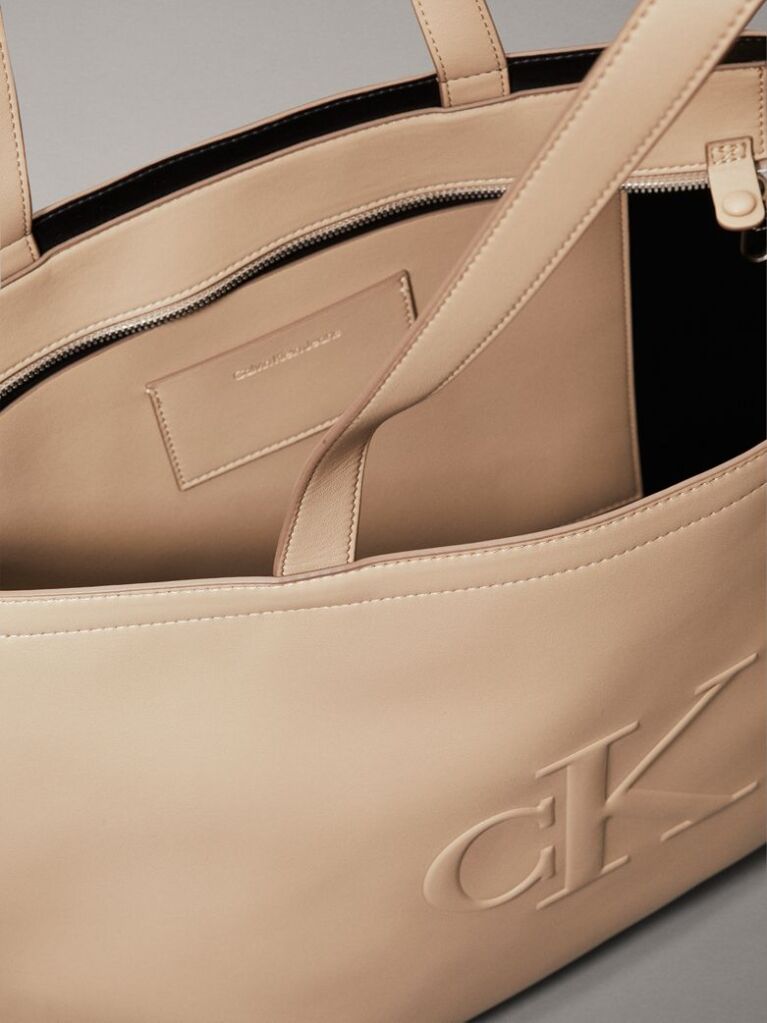 Beige Slim Tote Bag  Women