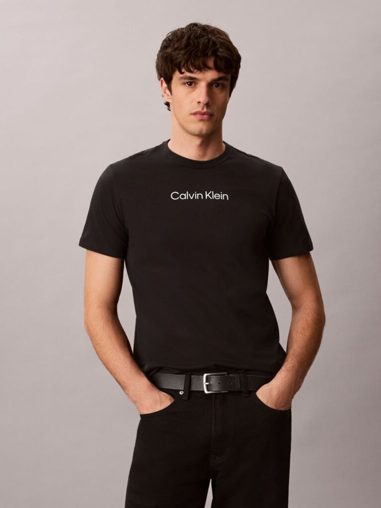 Negru Tricou Cu Logo  Barbati