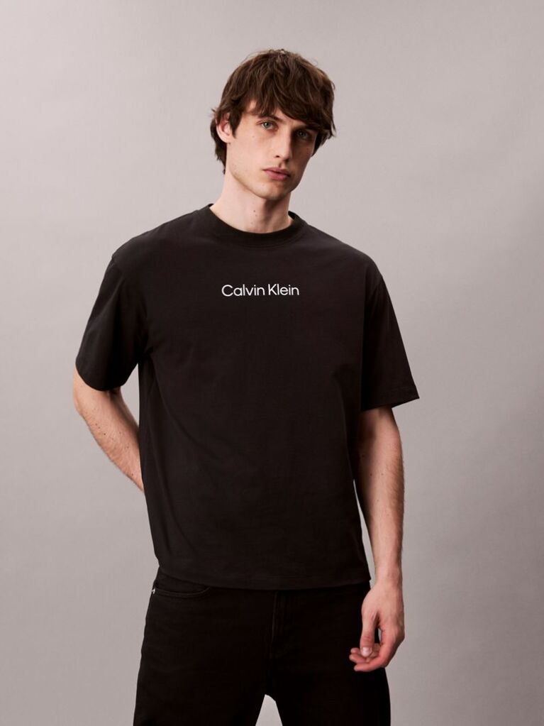 Negru Tricou Cu Logo  Barbati