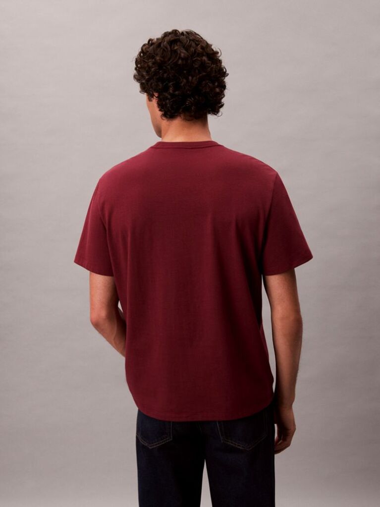 Rosu Tricou Cu Logo Monograma  Barbati
