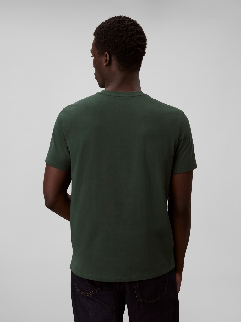 Verde Tricou Clasic Cu Maneci Scurta Si Monograma  Barbati