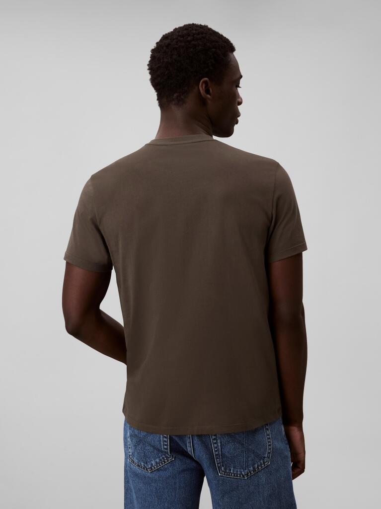 Gri Tricou Clasic Cu Maneci Scurta Si Monograma  Barbati