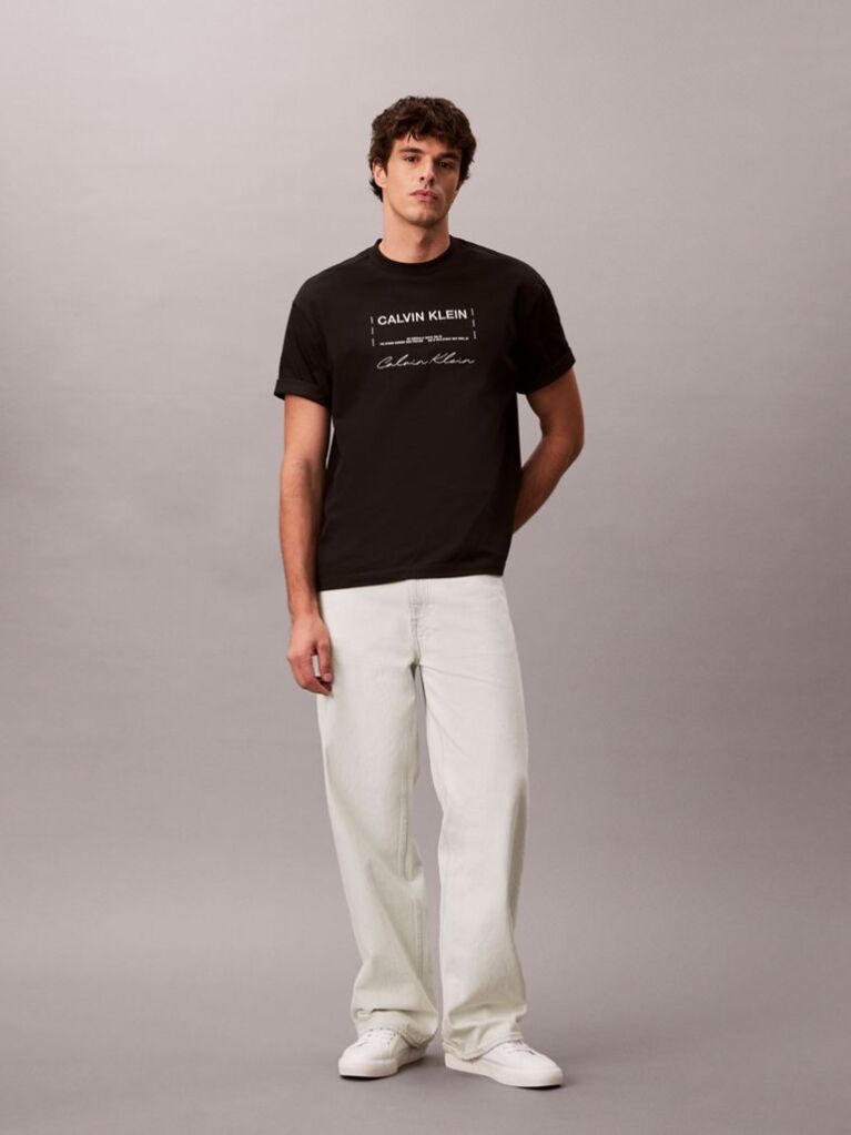 Negru Tricou Cu Print Sezonier 16S April  Barbati