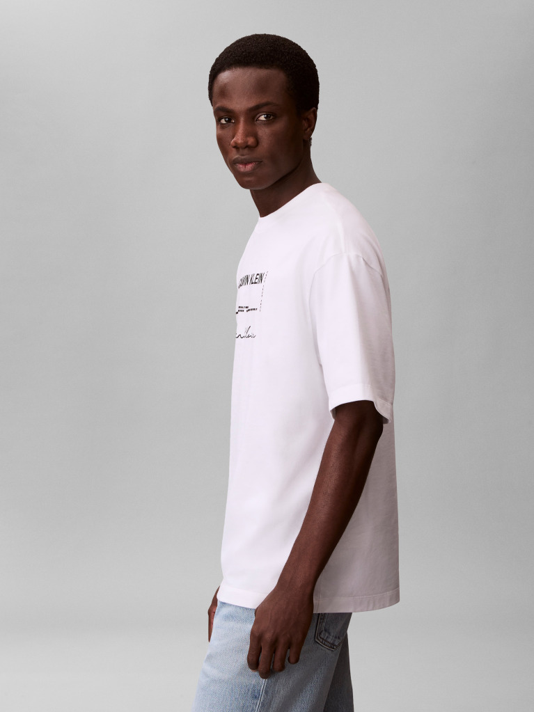 Alb Tricou Cu Print Sezonier 16S April  Barbati
