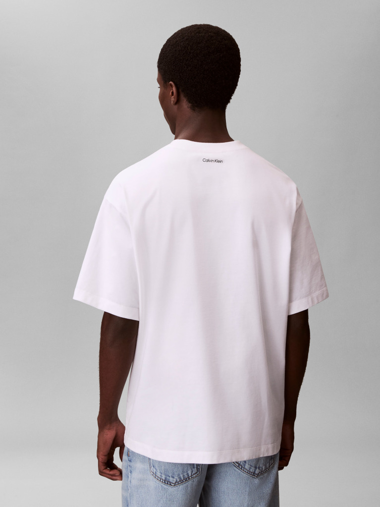 Alb Tricou Cu Print Sezonier 16S April  Barbati